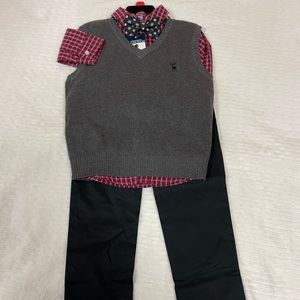 Andy & Evan Boys 4-Piece Vest Set Dark Gray Outfit Set - NWT